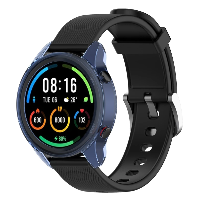 Ultra-Slim Soft TPU Watch Case Skin Shell Protective Cover Sleeve for -Xiaomi Mi Watch Color Sports Edition