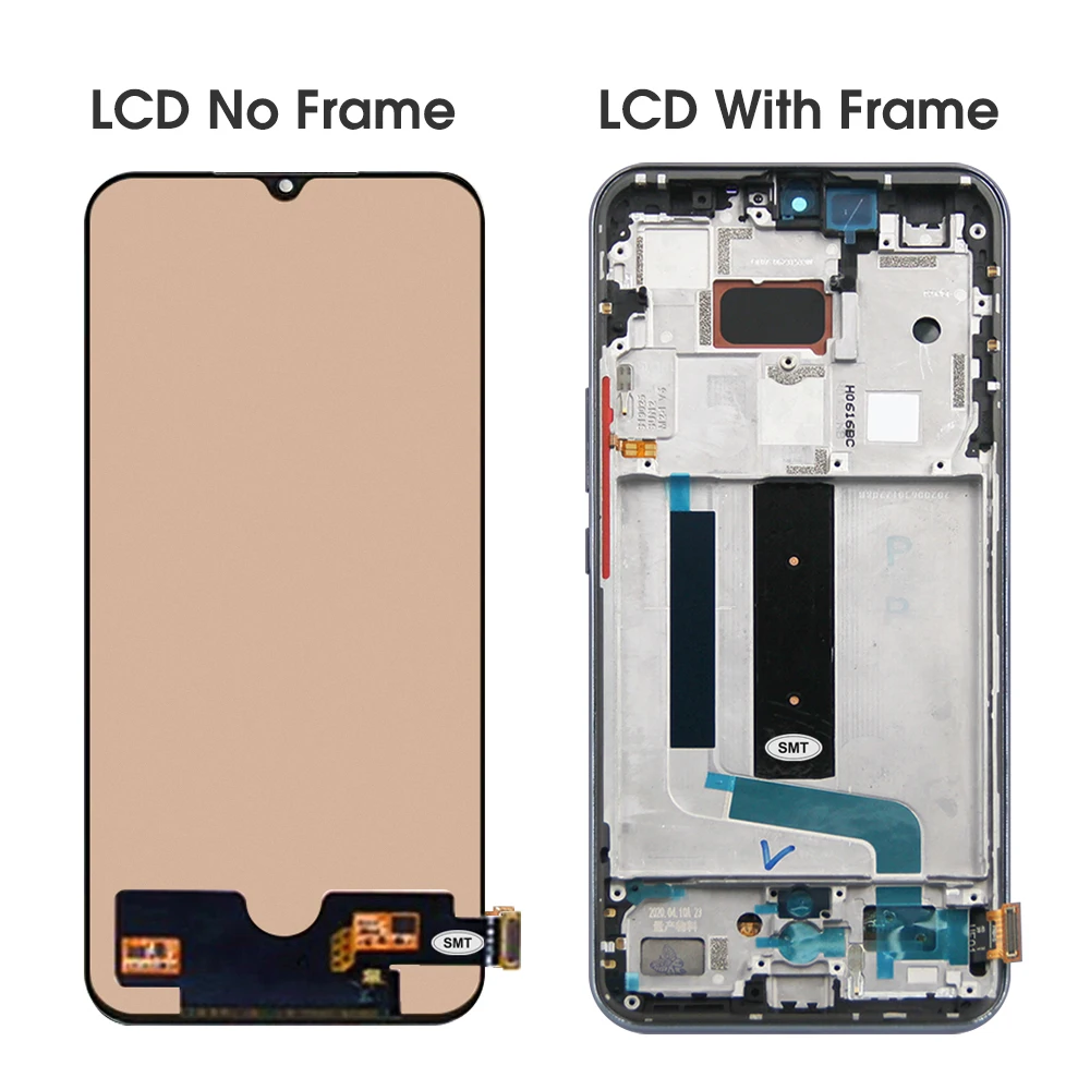 100% Test For Xiaomi Mi 10 Lite 5G LCD Display Touch Screen Display Digitizer Assambly with frame For Xiaomi mi10 lite M2002J9G