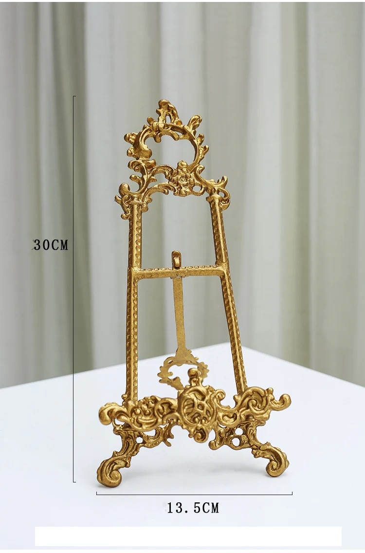 Metall Goldene Staffelei Bild Rahmen Platte Halter Display Stand Tabletop