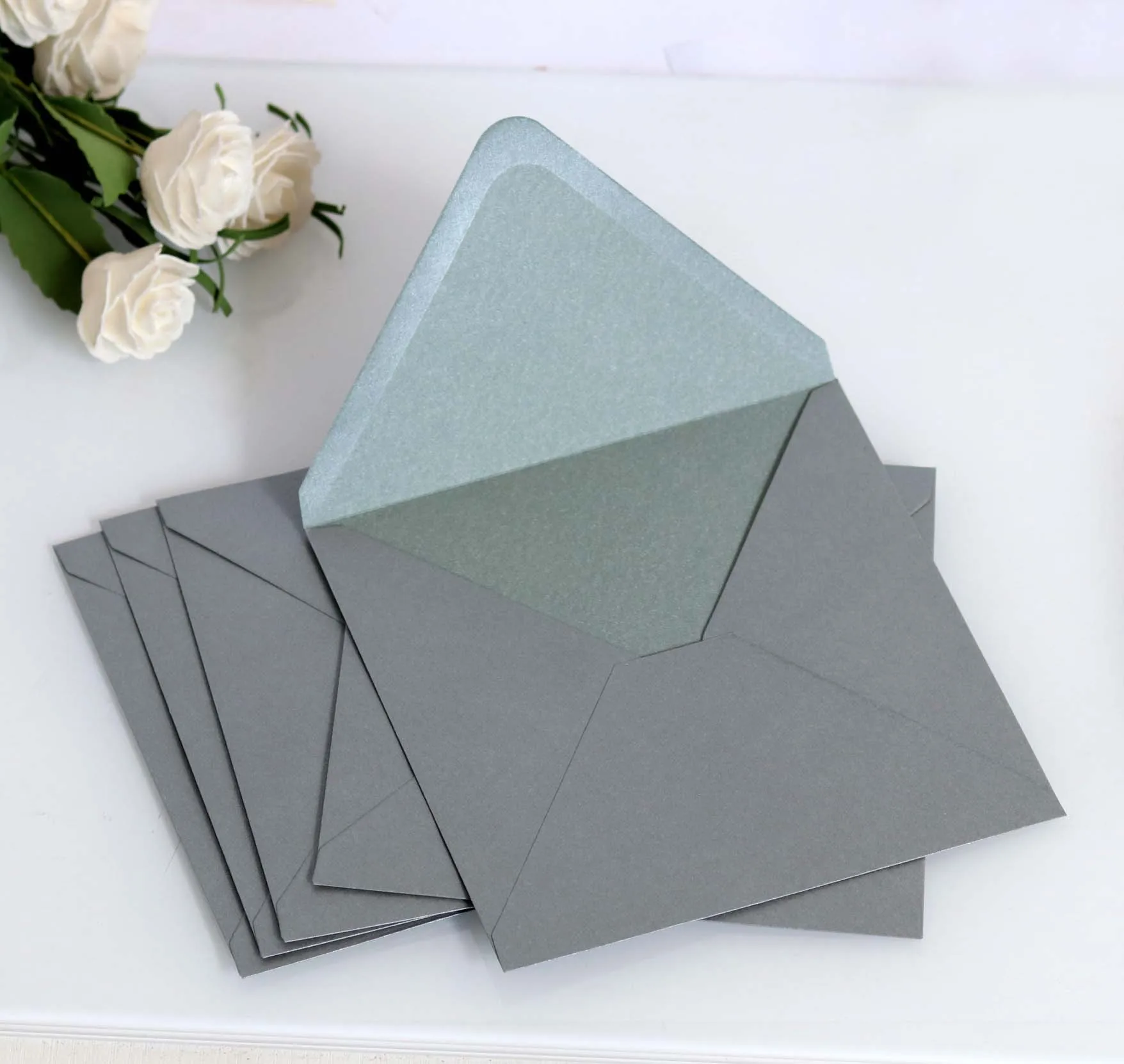 

200x Pearlescent paper envelope, high-grade invitation letter, greeting card packaging, self-adhesive envelope