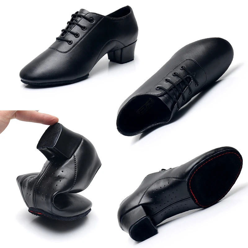 Zapatos de baile latino para niños, zapatillas deportivas modernas, zapatos de entrenamiento de baile nacional de salón de vals, zapatos de cuero para hombres y mujeres