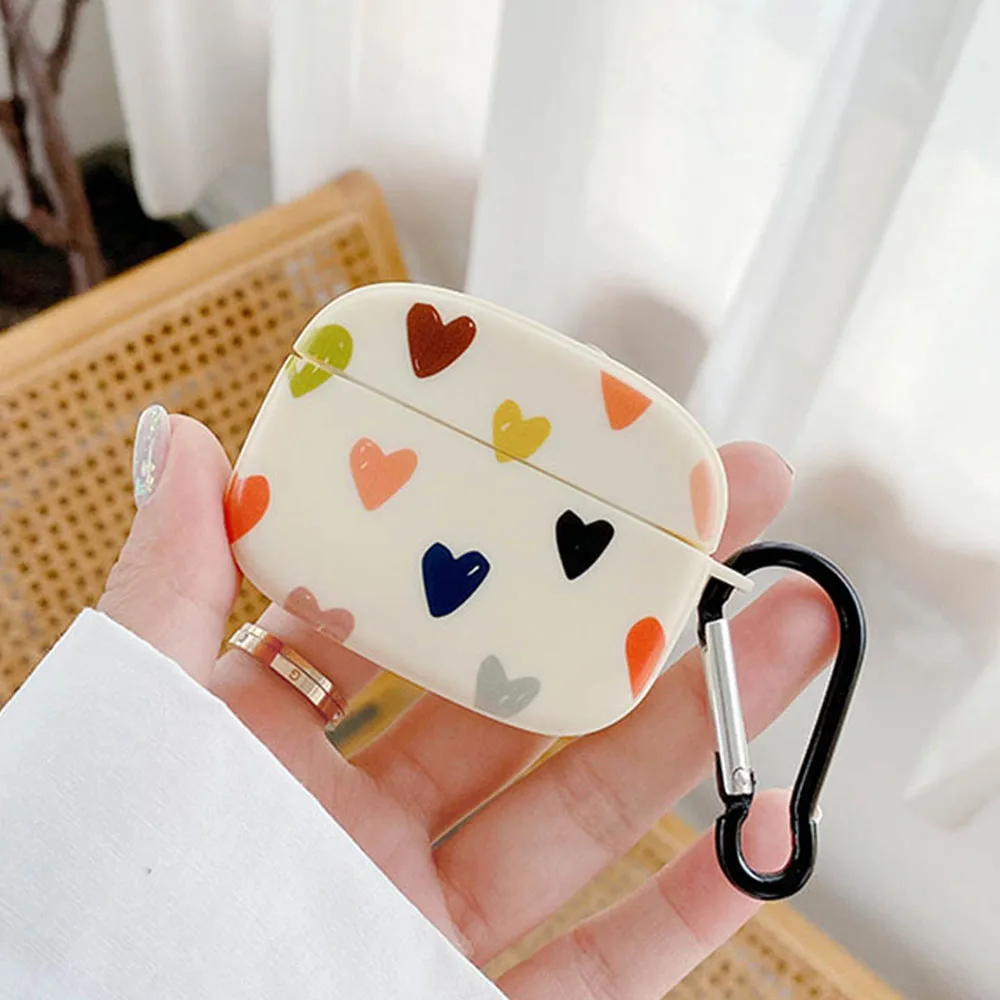 Rung 1 2 Trái Tim Hoa Tai Nghe Chụp Tai Dành Cho Tai Nghe Airpods Pro TPU Ốp Lưng Bao Vỏ Tai Nghe Phụ Kiện Cho air Pods 3