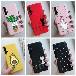 Case For Huawei Honor 20 Pro Lite 20S Russia Nova 5T Honor20 20Pro Cover Soft Silicon Cute Cat Cactus Avocado Phone Cases Bumper