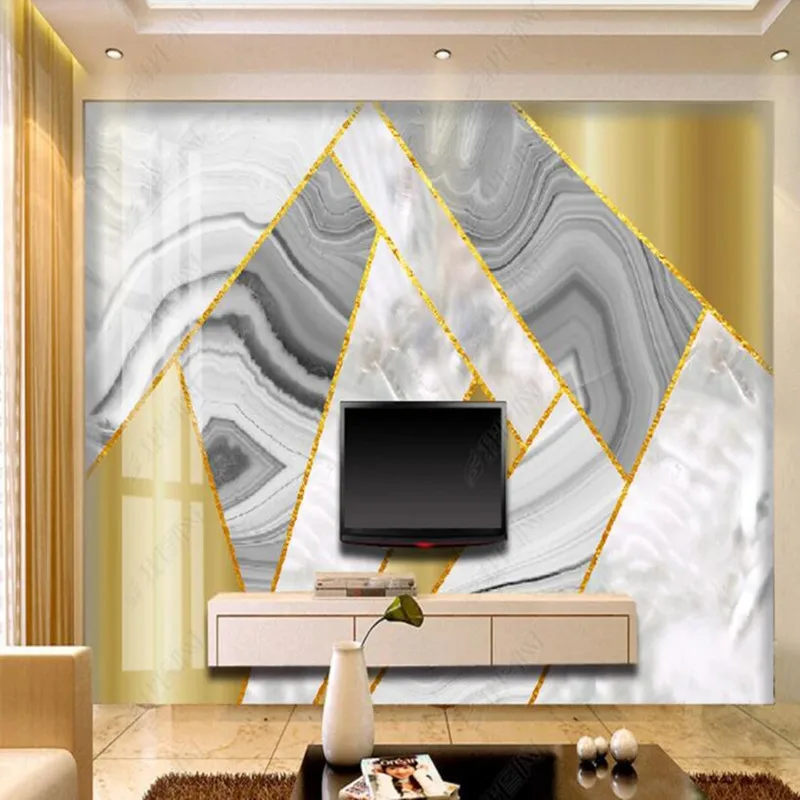 

Papel de parede light luxury metal splicing pearl piece marble background wall 3d wallpaper,bedroom KTV bar mural wall decor