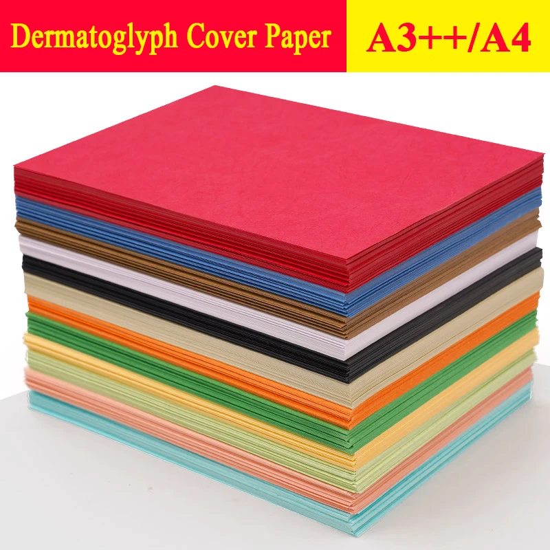 A3++ Color Dermatoglyph Paper A4 230g Leather Paper Tender Cover  Multicolour Cardboard Colorful Kraft Paper Thick Paperboard