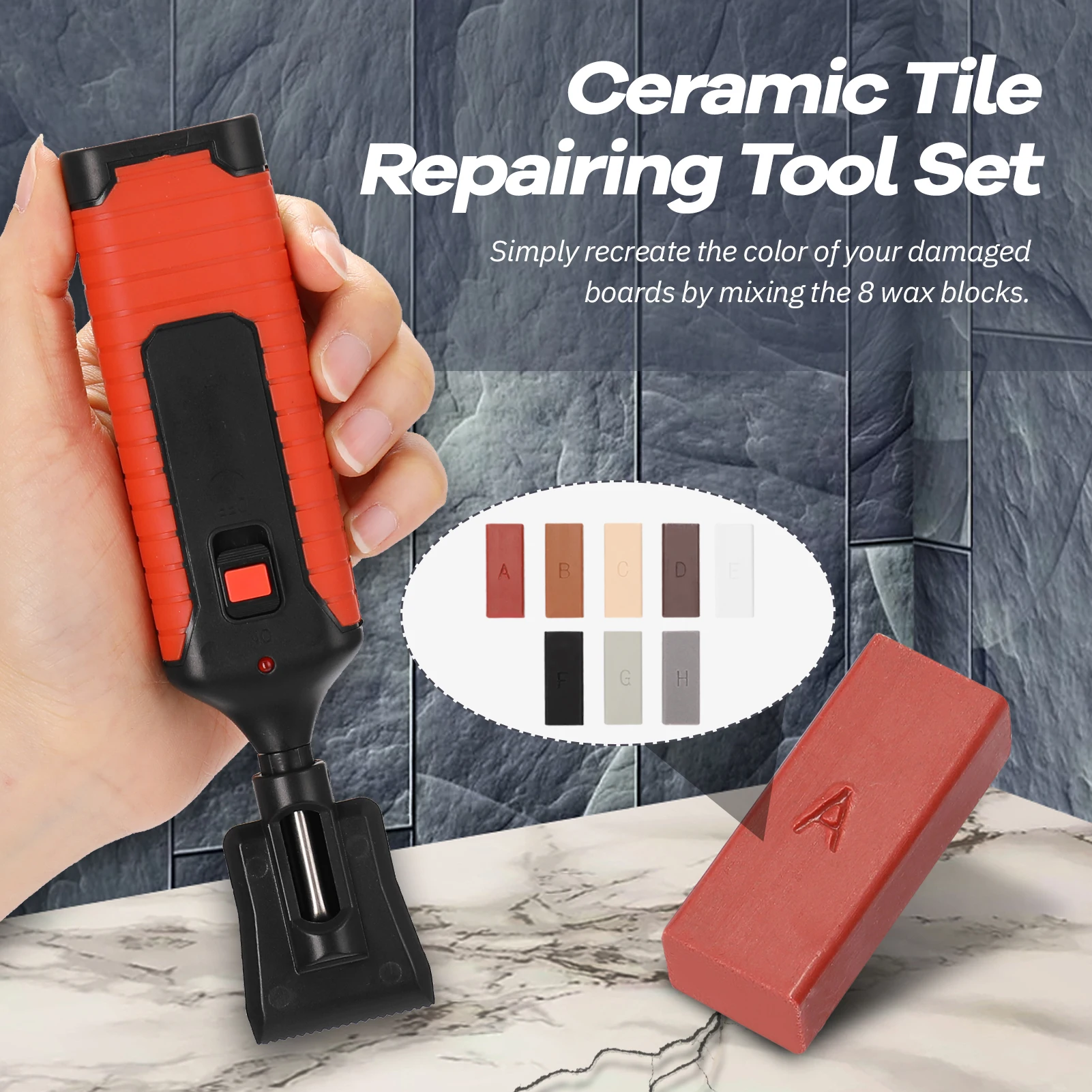 Ceramic Tile Repairing Tool Set DIY Repairing Tool Set Household Home Tools for Labor Scratch Repairing Crack Fill Tile Surface