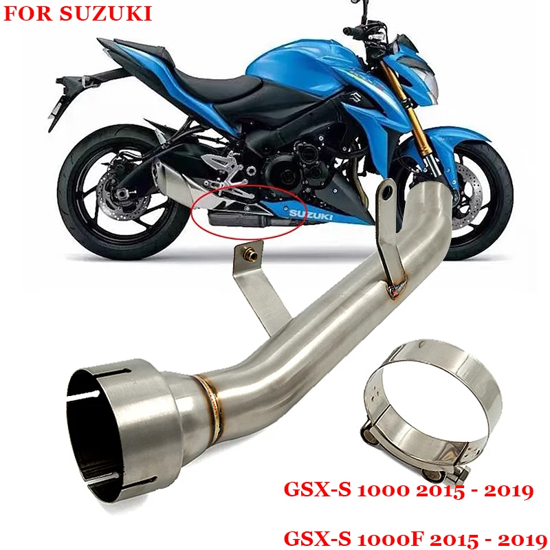 نظام العادم للدراجات النارية لسوزوكي GSX-S1000 S1000F 2015 2016 2017 2018 2019 تعديل المتوسطة المتوسطة ربط الأنابيب