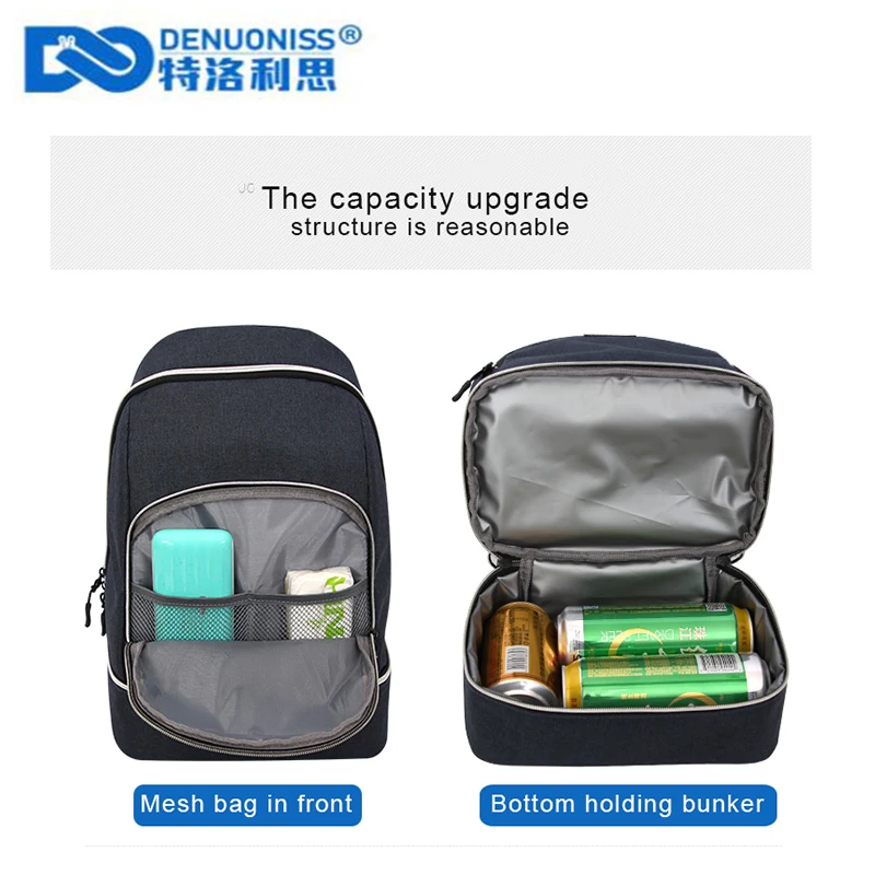 DENUONISS Creative Insulation Bag Slanting Cool Pack Picnic Bakcpack Cooler Bag Multi-function Eva Cooler Backpack Cool Bag