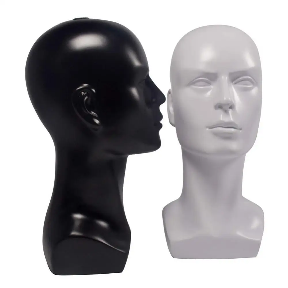 Gorąca wyprzedaż!! Wielozadaniowy plastikowy model głowy manekina mężczyzny Masked Glasses Hat Wig Display Props