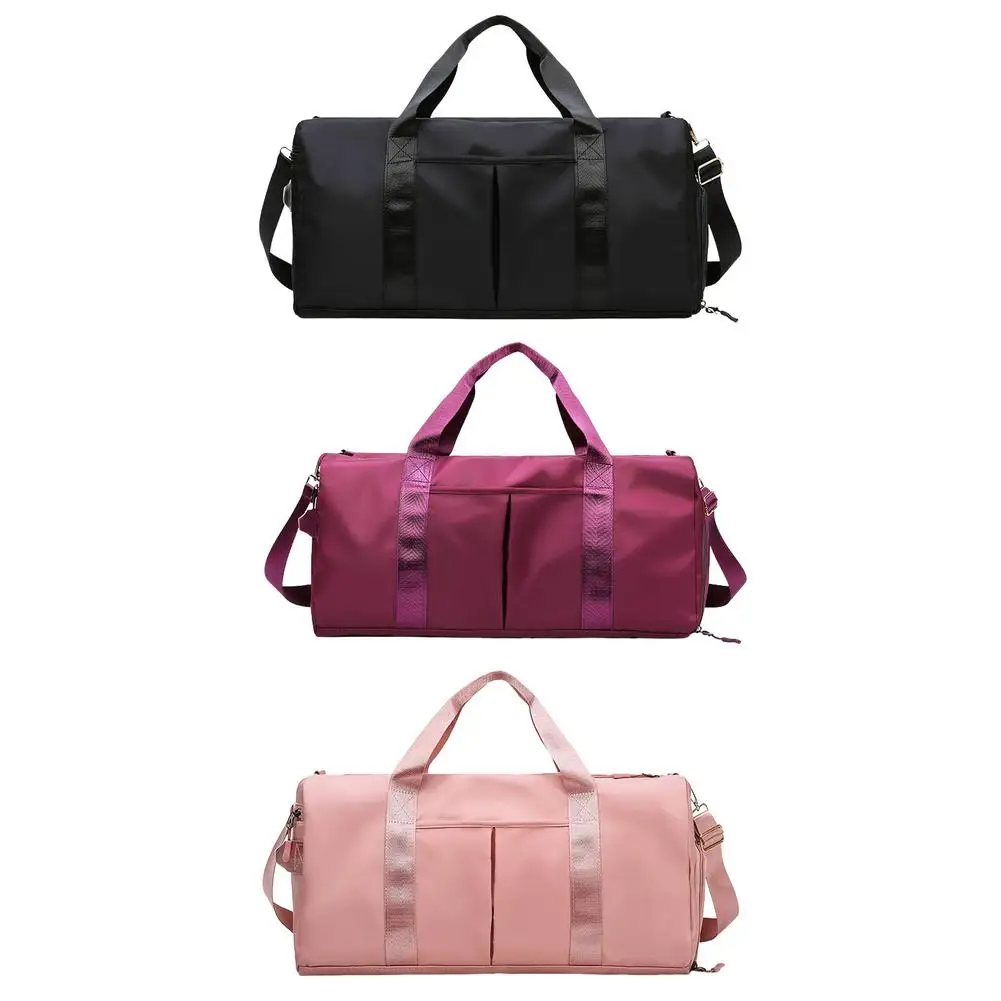 Saco de ginásio à prova dwaterproof água ao ar livre preto rosa sacos de desporto para sapatos novas bolsas de ombro das mulheres grandes sacos de viagem saco de fitness