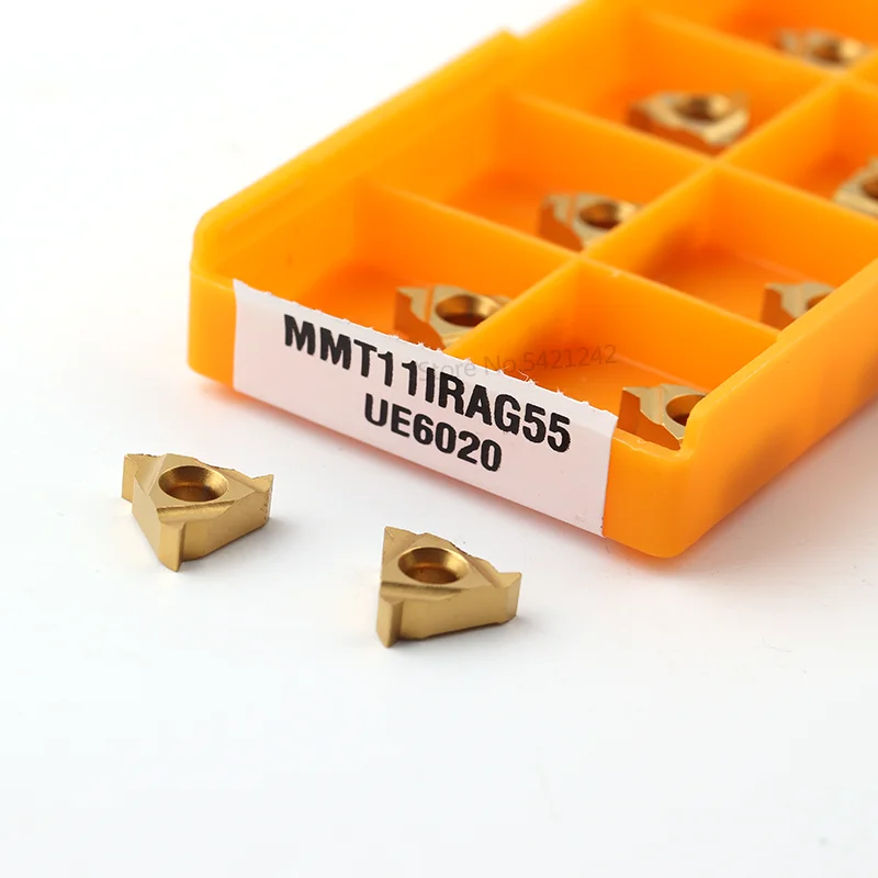 Imagem -02 - Mmt 16ir 16er Ag55 Vp15tf Ue6020 Us735 Rosca Ferramenta de Torneamento Carboneto Inserção Torno Cnc Cortador de Metal Lâmina 11er Ag55 11ir Ag55 Ag55 10 Peças