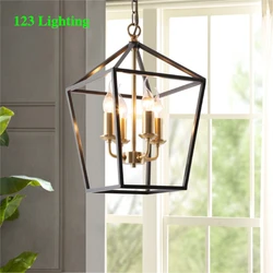 Retro Countryside Dining room Chandeliers Living room Bedroom Hanglamp E27 LED Chain Suspension Lighting Fixtures