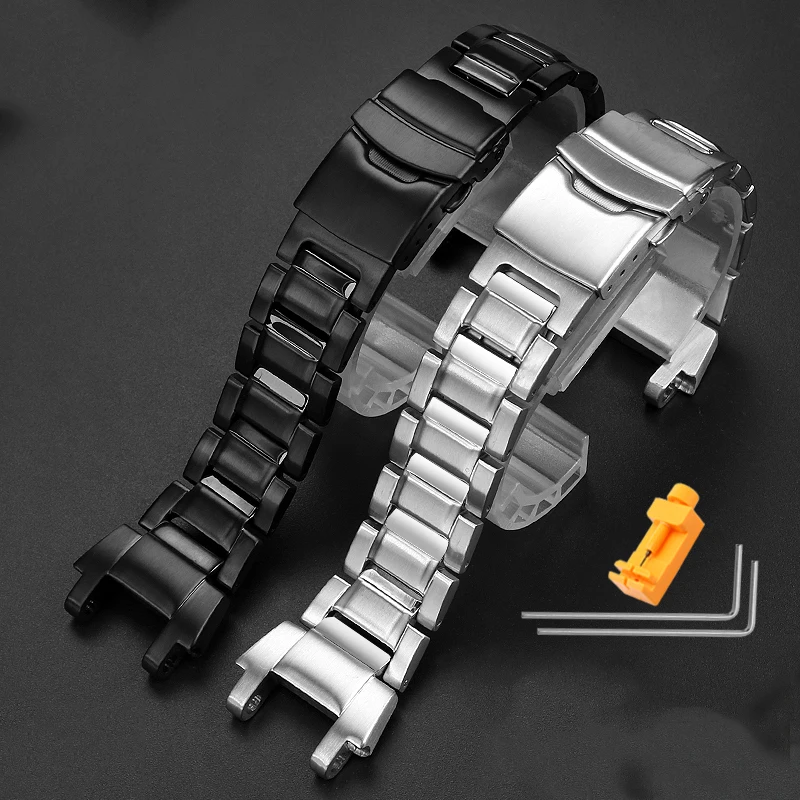 Stainless Steel Replacement Watch Band Strap for G-Shock MTG-B1000 Men Matte Metal Solid Watchband Bracelet Accessories