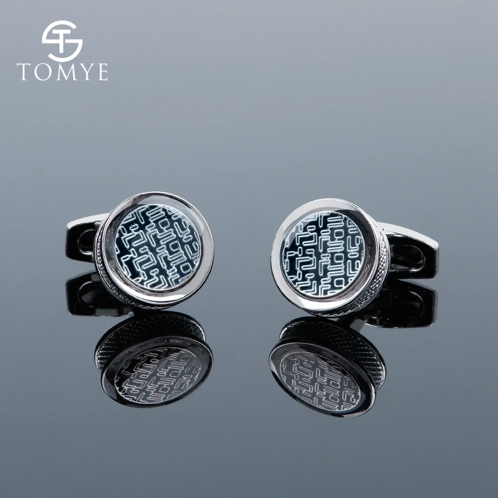 Cufflinks for Mens TOMYE XK19S146 Classic Rectangular Pattern French Shirt Cuff Links Business Sleeve Button Wedding Jewelry