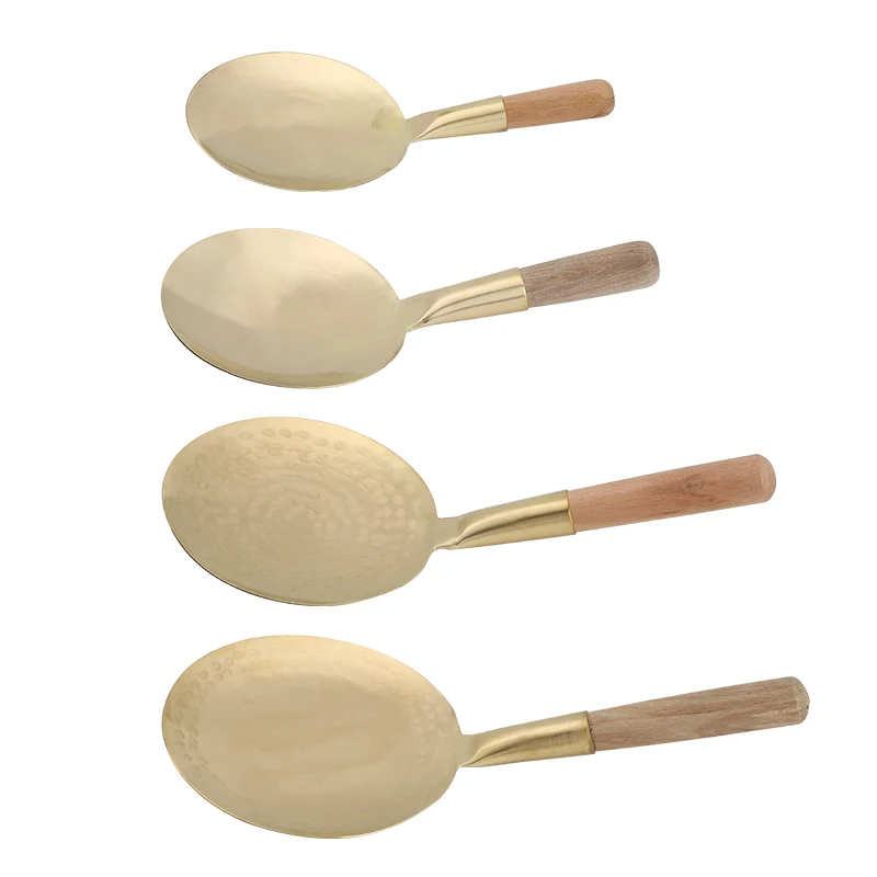 Latão colher tofu colher