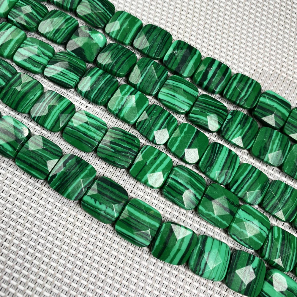 Natural Stone Square shape Faceted beads crystal Semifinished Loose beads For jewelry making DIY Necklace Bracelet Accessories