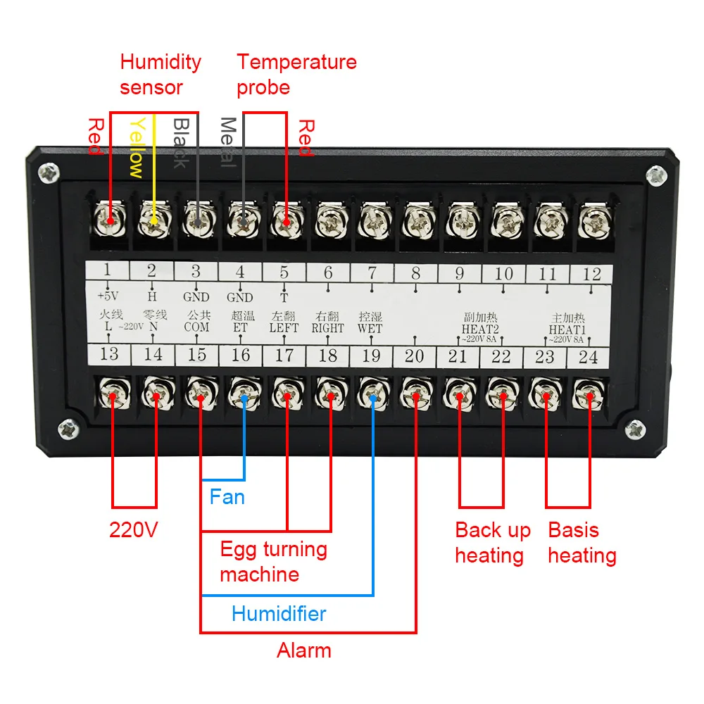 XM-18 Egg Incubator Controller Thermostat Hygrostat Full Automatic Digital  Control with Temperature Humidity Sensor Probe