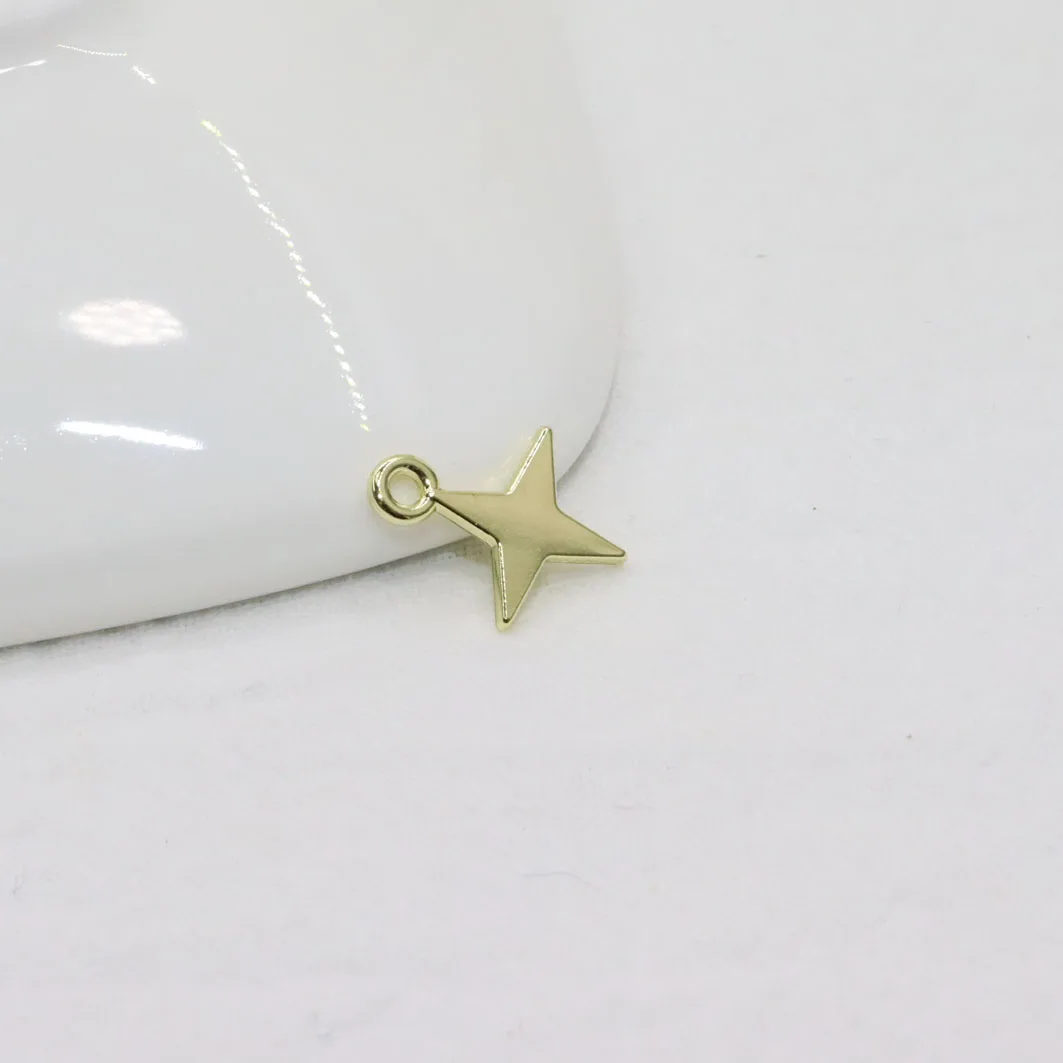 Eruifa-Zinc Alloy Retangle Coin, Colar Estrela, Bracelet Brinco, Handmade Jewelry, DIY, 2 Cores, 12mm, 20Pcs