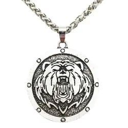 Slavic Veles Bear Pendant Ancient Animal Amulet Necklace Men Talisman Collier Viking Pagan Jewelry