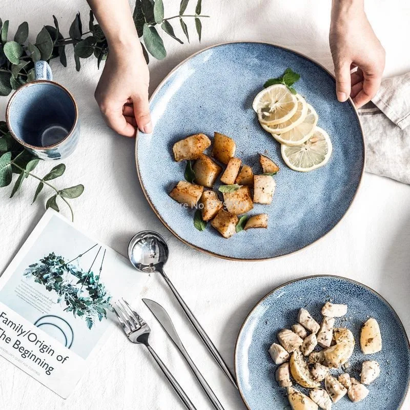 Simple But Creative Ceramic Plate Soup Bowl Salad Plate Steak Plate Breakfast Plate Japanese Family Cutlery