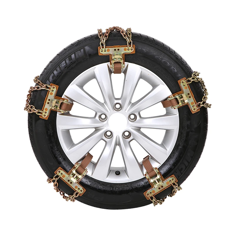 Car suv wheel tire tire snow ice chain with winter skid car off-road vehicle wheel chain mud road safety