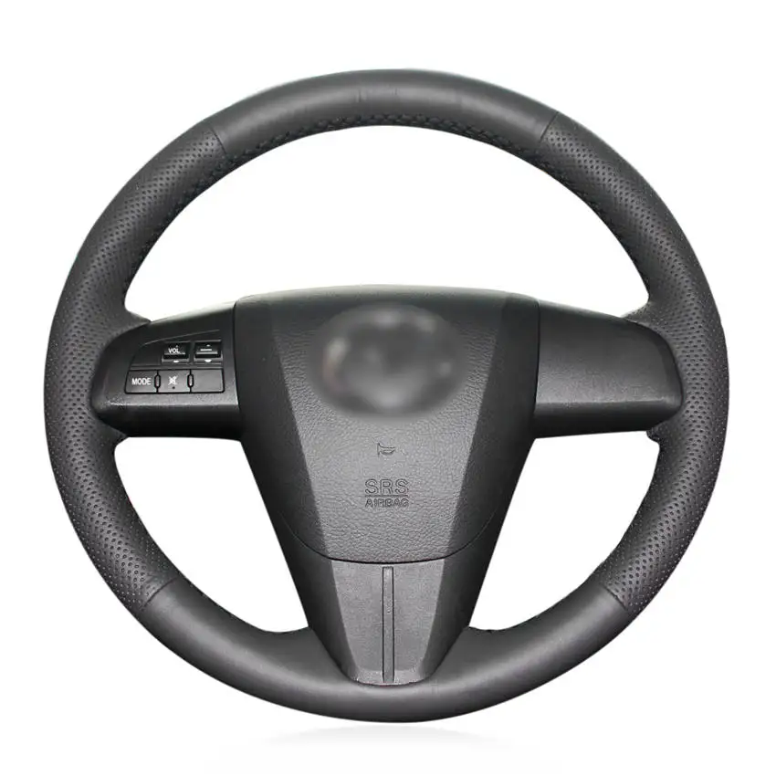 

Прошитая вручную черная кожаная искусственная кожа для Mazda 3 Axela 2010-2013 Mazda 5 Mazda 6 искусственная кожа