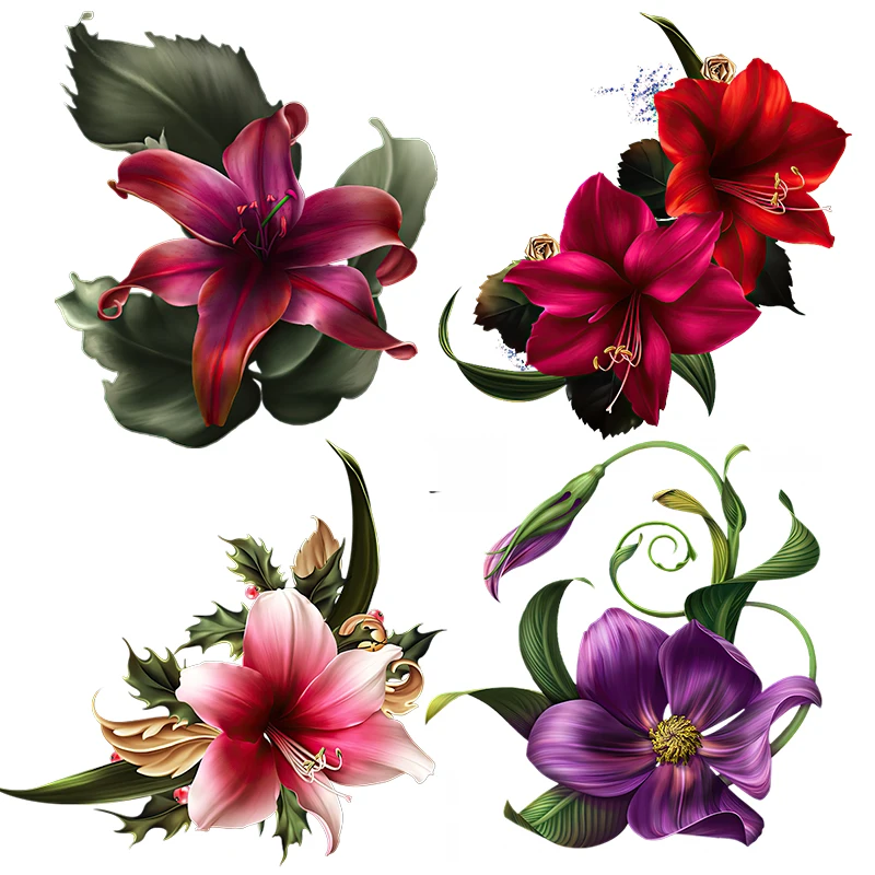 Three Ratels QCF114 Exquisite beautiful flowers room decoration wall decal toilet Decal