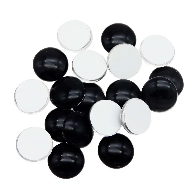 20-50pcs Glass Round Cabochons Cameo Black Flatback Dome for Jewelry Making Craft Toy DIY Findings 6mm 8mm 10mm 12mm 15mm