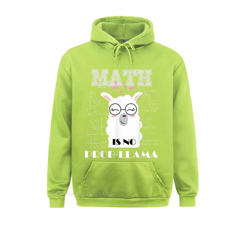 Math Is No Prob-Llama Back To School Funny Hoodie Men's Long Sleeve Sweatshirts 3D Style Hoodies New Fashion Birthday Clothes