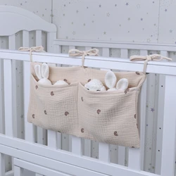 Portable Baby Crib Storage Bag Multifunctional Newborn Bed Headboard Organizer for Kids Baby Bedding Diaper Bag