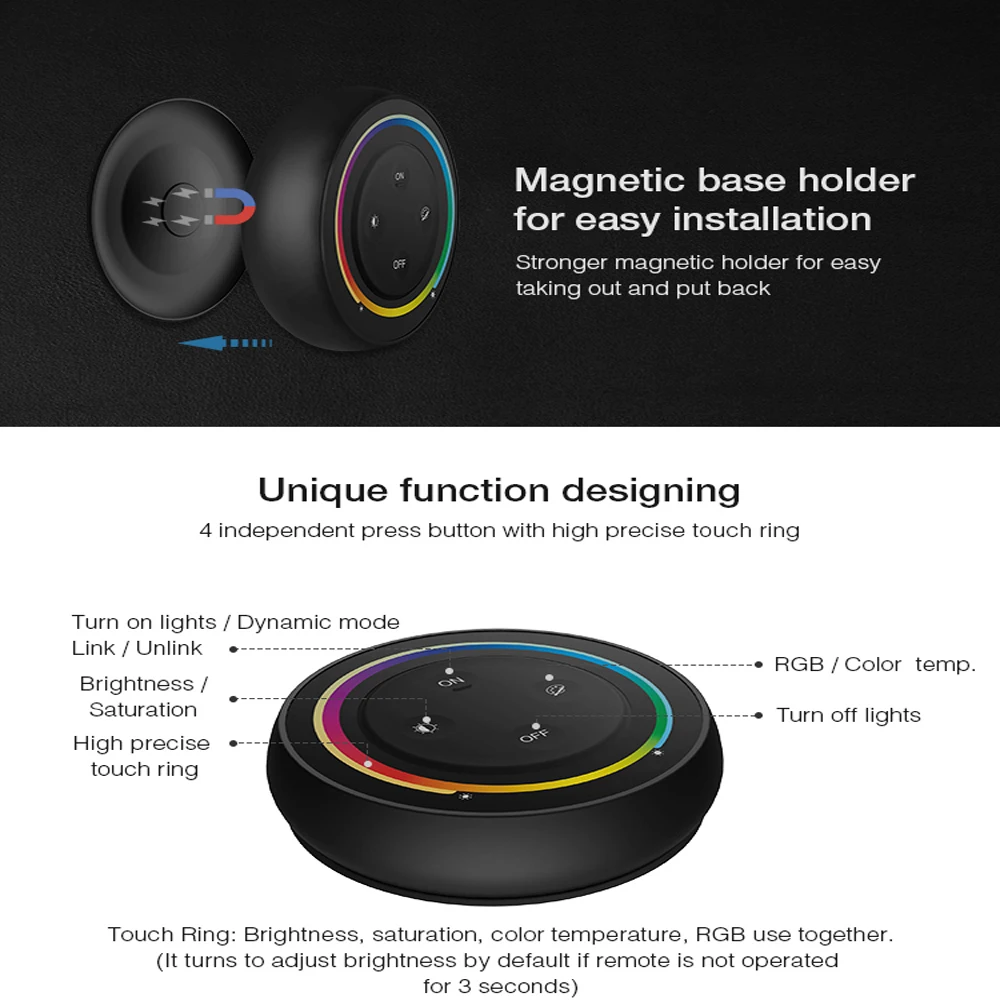 Miboxer 2.4G Sunrise Remote S1 Rainbow Remote S2 LED Controller For Milight Color Temperature/RGB+CCT LED Light Bulb Lamp