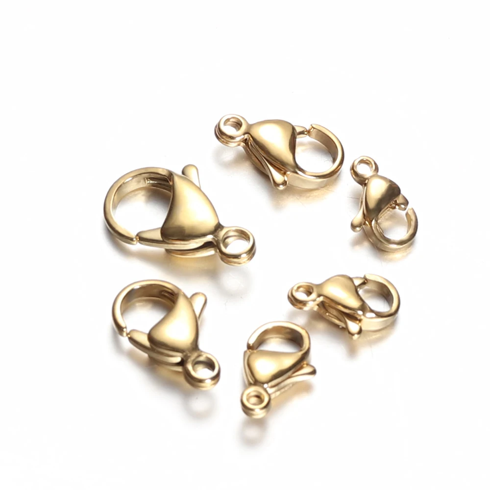 Semitree 25Pcs 9mm Stainless Steel small Lobster Clasps Hooks Bracelet Connectors for Jewelry Making Crafts Accessories Supplies