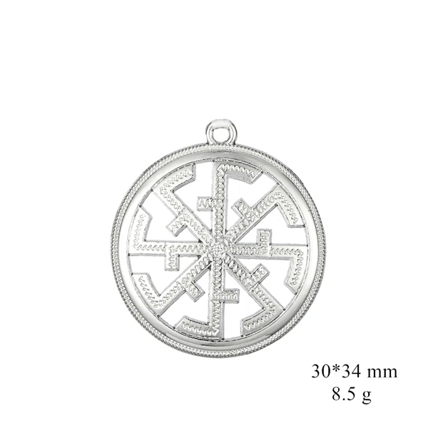 Dawapara Slawisches Kolovrat-Symbol Anhänger Klassische Ethnische Vintage DIY Charms für Frauen Zubehör Metallanhänger Schmuck – Detail 7