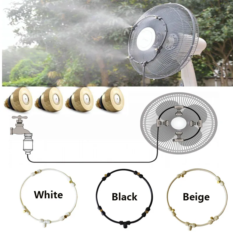 

Garden Spray Portable Mist Fan Ring Water Nebulizer Fog Sprayer Cooling System For Outdoor Patio