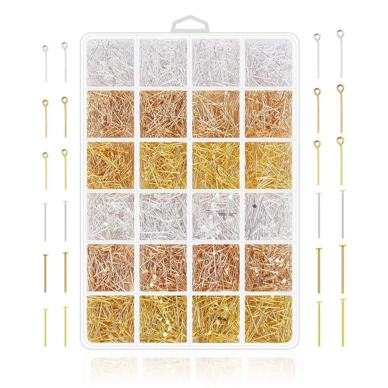 2400pcs T Pin  Accessories for DIY Bracelet Earring Jewelry Making  Length 14mm-20mm