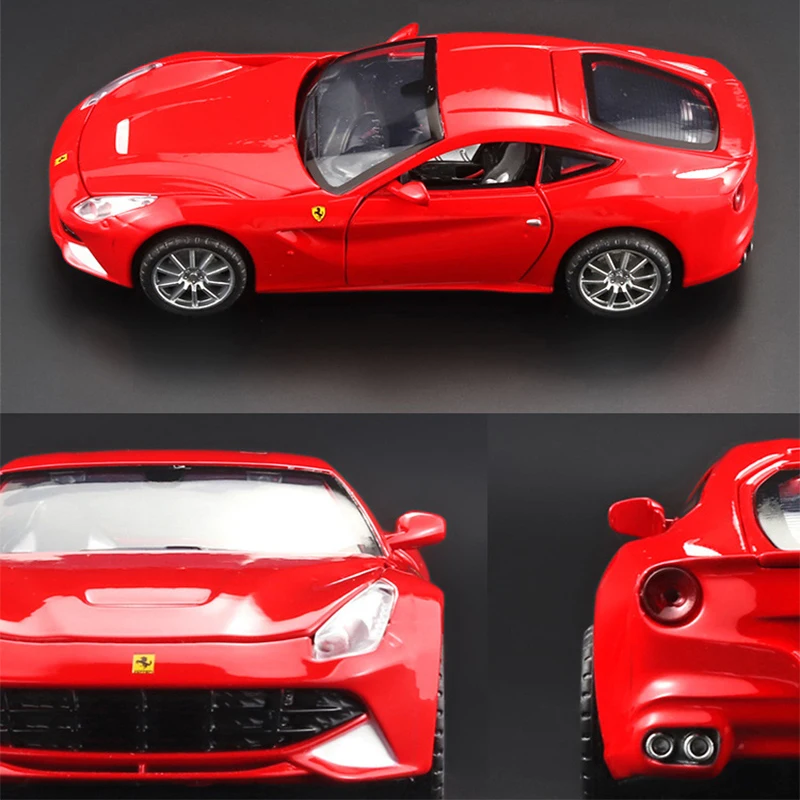 1:32 Ferrari-F12 Alloy Sports Car Diecast Sound And Light Pull Back Model Toy Vehicle Metal Supercar Simulaton Collection Toys