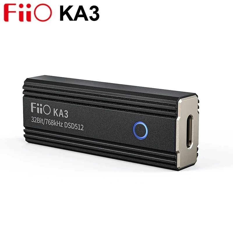 FiiO KA3 Portable USB DAC Headphone Amplifier ES9038Q2M DAC Chip 32Bit/768kHz DSD512 3.5/4.4mm Output for Android iOS Mac Window