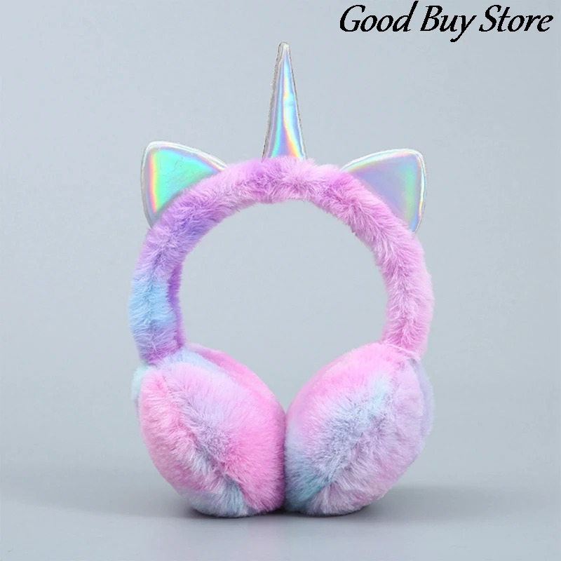 Animal Headphones Warmer Children Sequins Unicorn Fur Earmuffs Popular Plush Earflap Kids Ears Cover Lovely Headwear Soft Warm