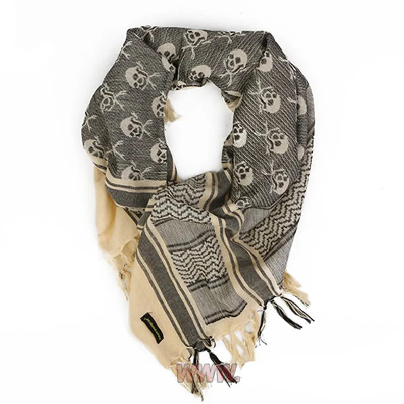 EMERSON Skeleton Arab kerchief skeleton M16 Outdoor Hiking Scarves  Tactical Desert Scarf   Desert Shemagh With Tass