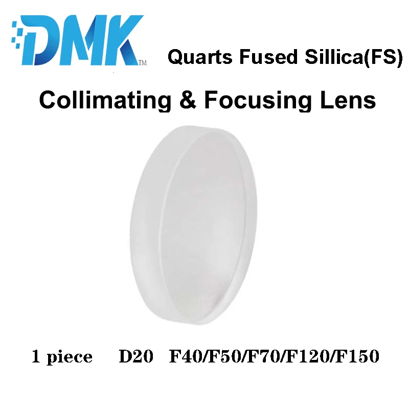 Lentille de focalisation pour odorde soudage laser à fibre, D20, 1064nm, Quartz, Silicone fondue, QILIN, WSX, HANWEI, SUP20S, HW970