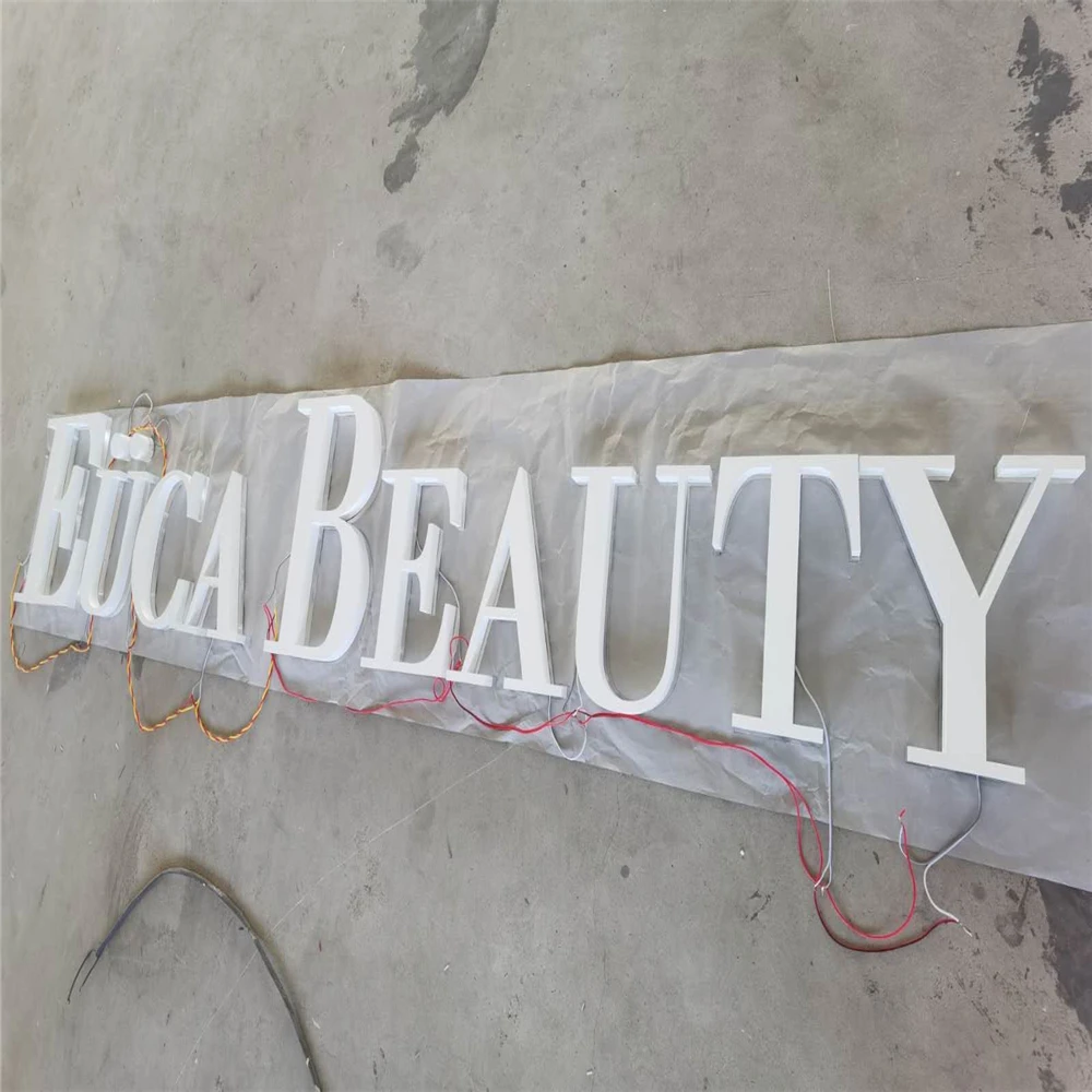 Factory Outlet stainless steel backlit channel letters, LED backlit sign letters outdoor, back lighted lettering signages