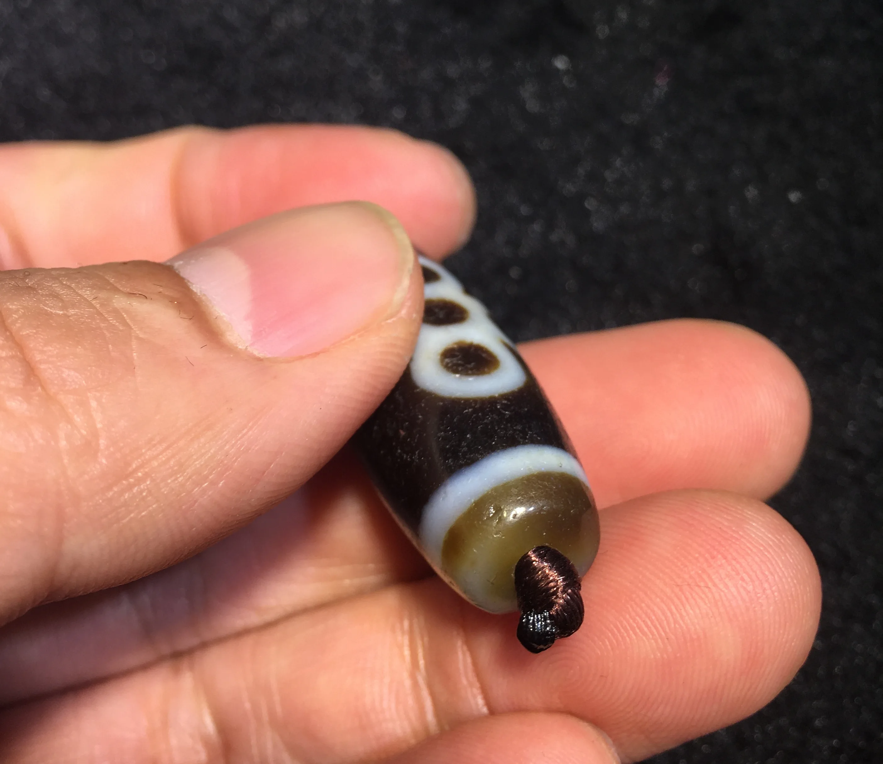 AL Treasure Magic Power Tibetan old Agate 5 Eye Lightening Vein dZi Bead Amulet Fit For Making Bracelet Talisman Timestown