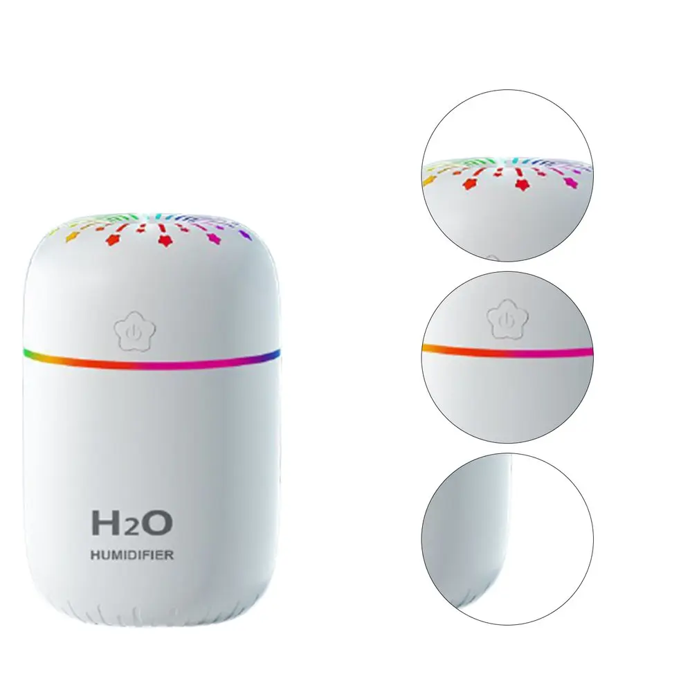 Humidificateur d'aromathérapie à lumière colorée pour la maison et la voiture, USB, intelligent, grande capacité, 300ml