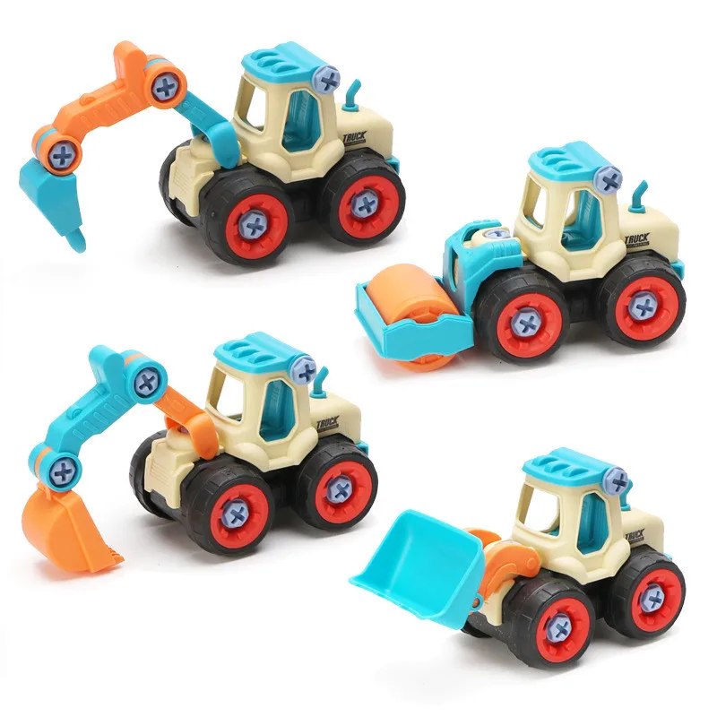 DIY Detachable Engineering Vehicle Car Styling Construction Toys Screw Building Blocks Creative Tool Education Toys for Boys