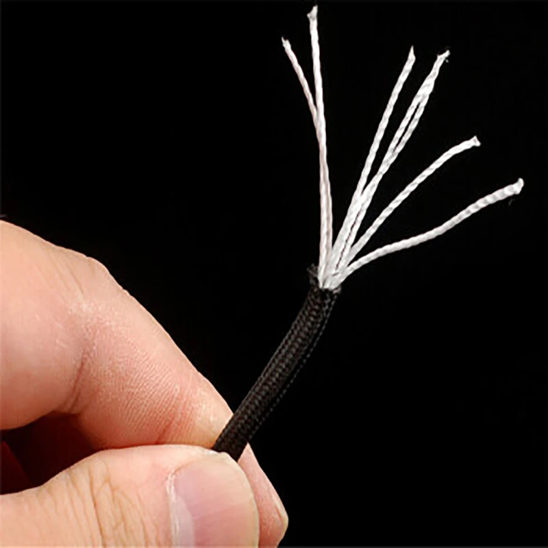 100FT Dia.4mm 7 Strand Cord Parachute Cord Paracords Rope Outdoor Camping Climbing Rope Hiking Clothesline Paracord Rope Black