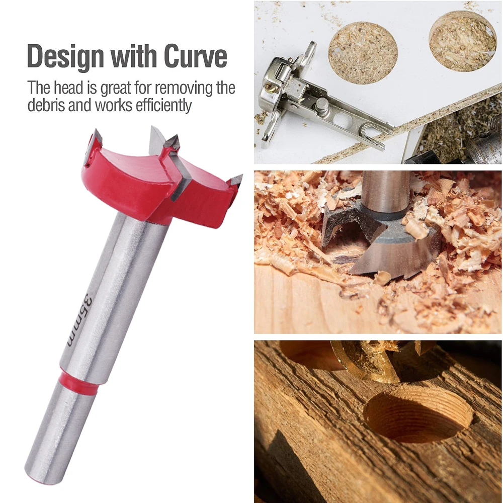 15mm-60mm Forstner Carbon Steel Boring Drill Bits Woodworking Carbide Tip Forstner Bits Forstner Bit Boring Hole Saw Cutter D30