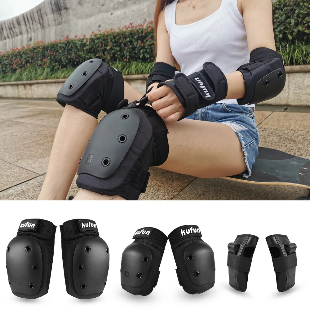 Skateboard Protective Gear Protector Set Knee Elbow Pads Longboard Adult Children Bicycle Inline Roller Skates Outdoor Sport