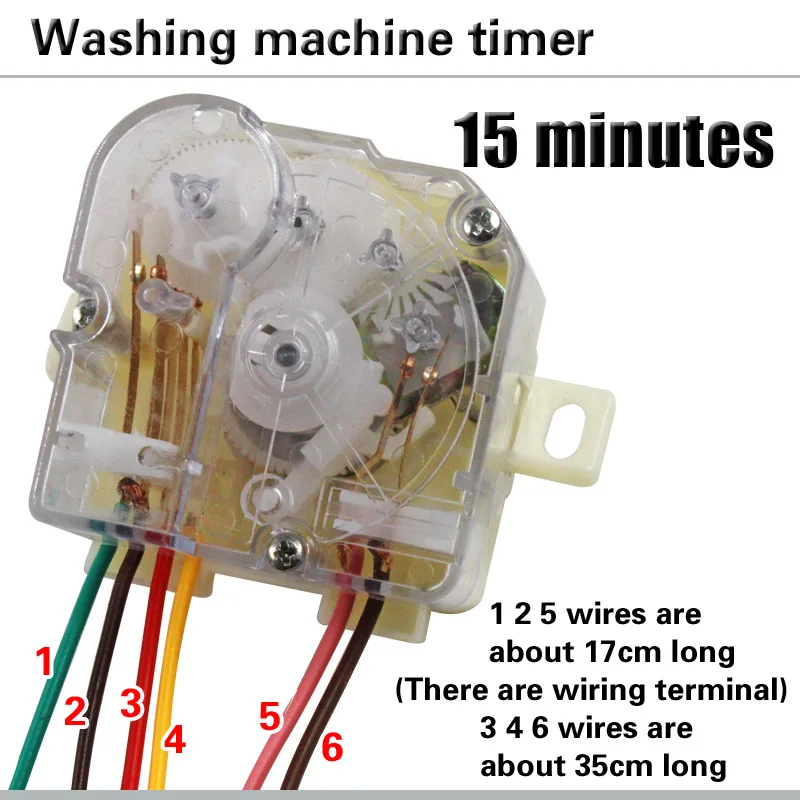 6-line 180 degree inclined ear  Washing machine timer switch Wash timer Semi-automatic double-cylinder washing machine