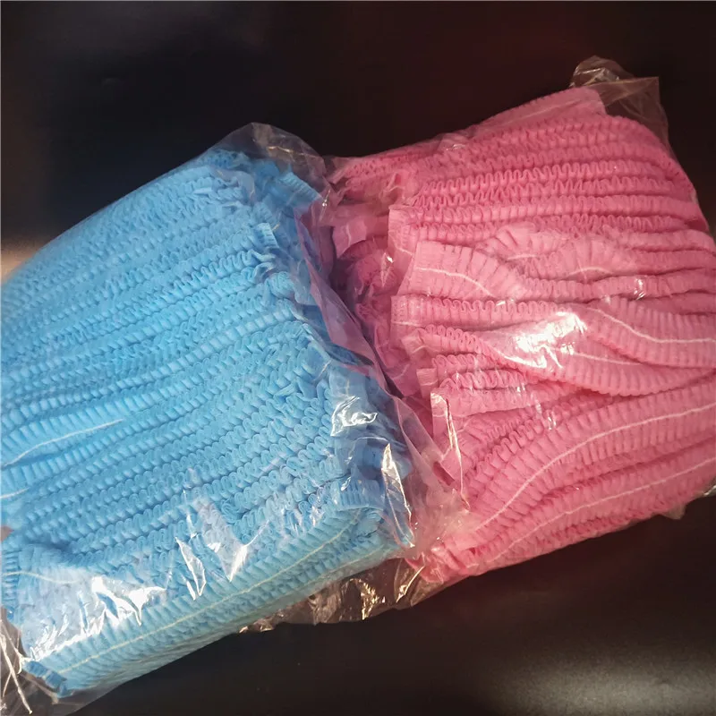

100Pcs Non-woven Disposable Shower Caps Dust Hat Women Men Bath Cap For Spa Beauty Salon Bathroom Bonnets Hotel Accessories Hair