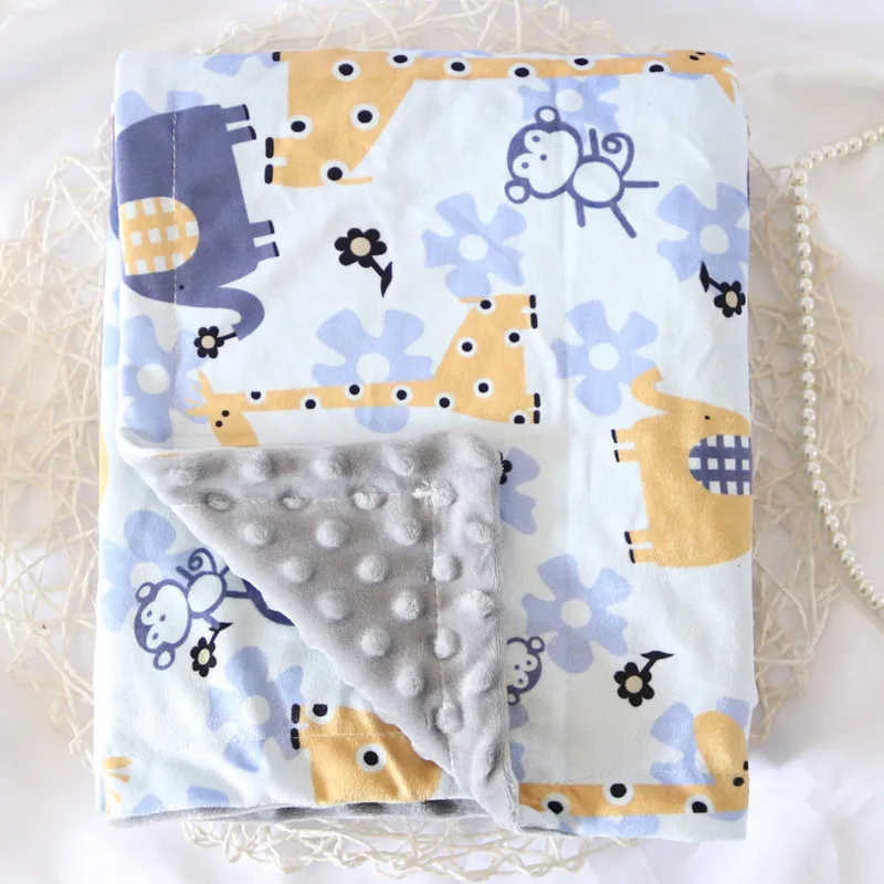 Baby Blanket & Swaddling Newborn Thermal Soft Fleece Blanket Winter Cute Bedding Sets Cotton Quilt Infant Bedding Swaddle Wrap